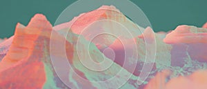 Visual representation of 3D geographic maps illustrating data analysis and spatial visualization