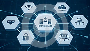 Data exchange network with security and cloud connectivity