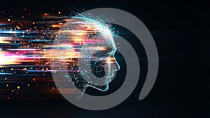 Visual representation of a dynamic trading algorithm with futuristic elements in 4K