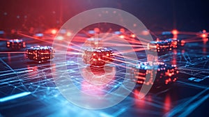 Visual Representation of a Network Under Siege with Digital Elements