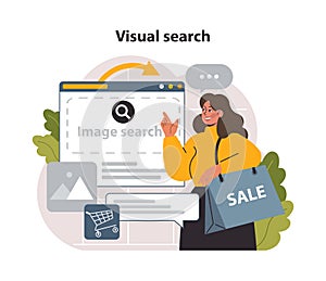 Visual search engine. Ai, self-learning computing system processing data