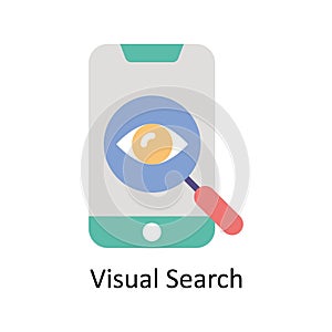 Visual Search vector Flat icon style illustration. EPS 10 File