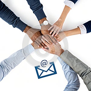 Team Collaboration for Email isolated on white background