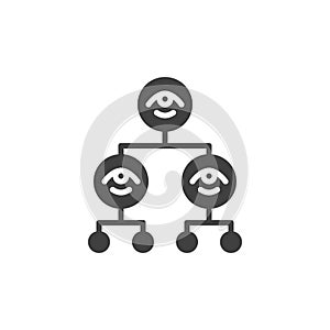 Visual workflow vector icon