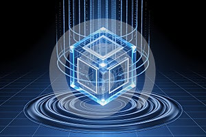 Digital data processing and information flowing into an abstract technology cube