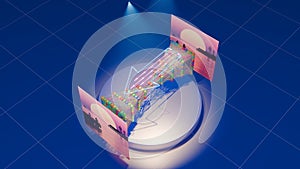 Visualization of Autoencoder for Image Denoising: From Noisy Input to Clean Output, 3D rendering