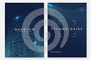 Visualization background. Technology for big data, artificial in