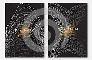 Visualization background. Technology for big data, artificial in