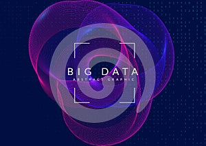 Visualization background. Technology for big data, artificial in