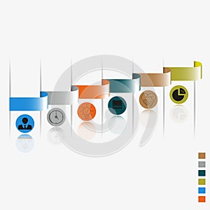 Infographics on six steps is empty