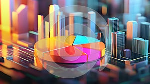 visualization 3d real estate pie chart abstract visualization