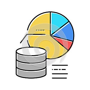 visualization digital processing color icon vector illustration