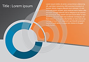 Visualization donut chart dashboard design for dashboard  and infographic presentation