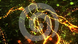 Visualization of genetic modifications aimed at prolonging youth using CRISPR and epigenetics photo