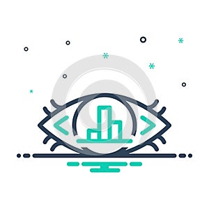 Mix icon for Visualization, visual and eye