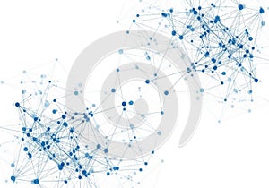Visualization of interconnected network clusters with nodes and links
