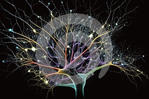 A Visualization Of Neural Plasticity. Generative AI