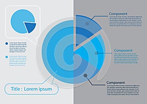 Visualization pie chart dashboard design for dashboard  and infographic presentation