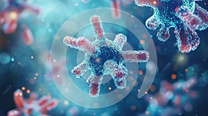 visualization realistic 3d ai rendering of an antibody cell