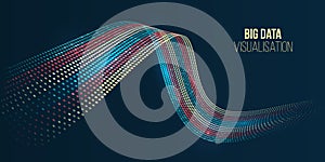 Visualization of Sorting data, Abstract processing of information flow. Vector database background. Filtering machine algorithms