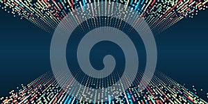 Visualization of Sorting data, Abstract processing of information flow. Vector database background. Filtering machine algorithms