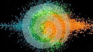 Visualization of Subatomic Particles and Molecular Structures in Vibrant Colors