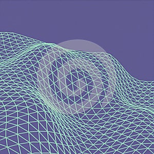Visualize complex data with an abstract wireframe terrain grid background.