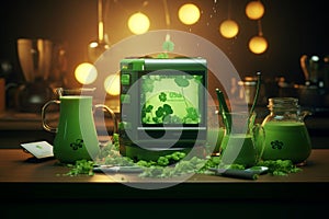 Visualize the evolution of St Patricks Daythemed