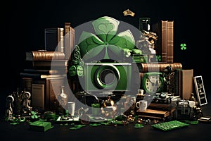 Visualize the evolution of St Patricks Daythemed