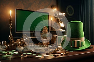 Visualize the evolution of St Patricks Daythemed