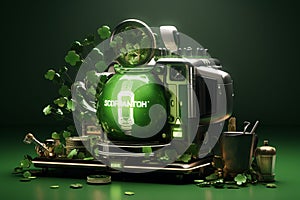 Visualize the evolution of St Patricks Daythemed