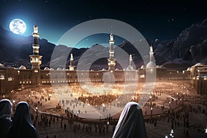 Visualize the spiritual pilgrimage to Mecca