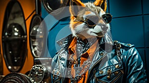 Visualize a suave fox photo