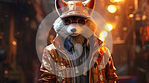 Visualize a suave fox photo