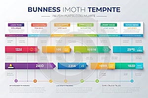 Visualize Your Business Success A 12Month Modern Infographic Timeline for Strategic Planning and Actionable Insights photo