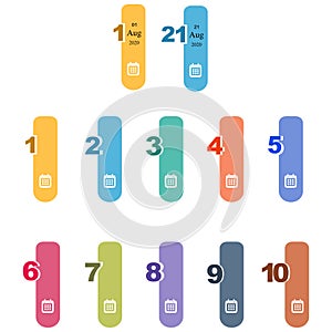 Visualized Numbers infographic template design photo