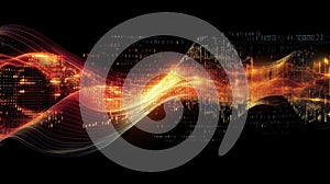 Visualizing Data, Abstract Waves of Binary Code