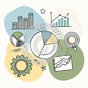 Visualizing data concepts with charts and graphs for analysis and insights