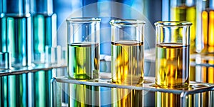 Visualizing the Differences Between Oil and Water A Simple Science Experiment Demonstrating Immiscibility in Test Tubes