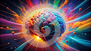 Visualizing the Explosive Growth of Generative AI A Dynamic Representation of BrainInspired Innovation and Creative photo