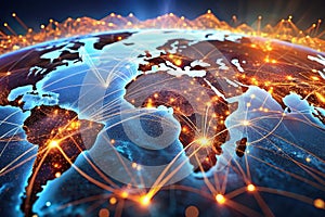 Visualizing Global Data Flows A Comprehensive Network Map of Digital Interactions Across Continents