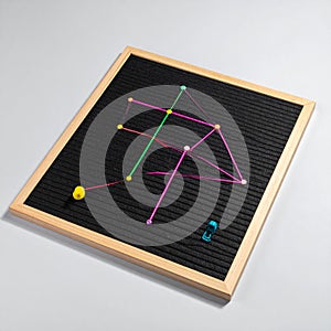 Visualizing a Network of Connections on a Board