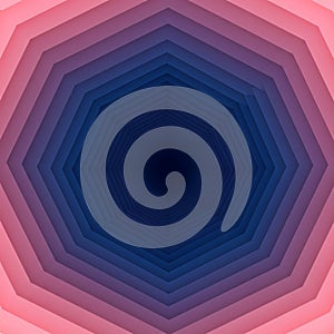 A visually abstract image featuring concentric hexagons creating a tunnel-like effect.