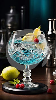 Refreshing Elegance: A Fruit and Mint Cocktail