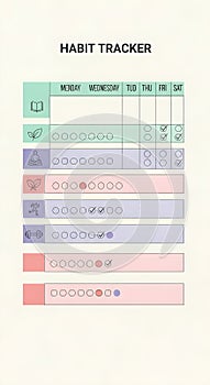 Habit Tracker Template for Self-Improvement and Goal Setting