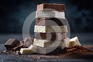 Pyramid of Chocolate Protein Bars