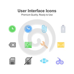 Visually appealing user interface icons set, ready for premium use