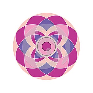 a visually balanced circular composition