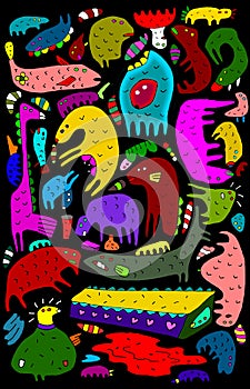 Visually a black background with red-style naÃÂ¯ve object