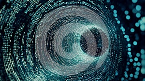 Binary Matrix Flow Through a Digital Portal. Generative AI